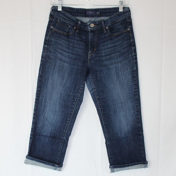 LEVIS SAN FRANCISCO DEMI CURVE CLASSIC CAPRI JEANS SZ 8/29 WOMENS CUFFED STRETCH - Picture 3 of 16